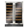 Refurbished CDA FWC624SS 40 Bottle Freestanding Under Counter Wine Cooler Dual Zone 60cm Wide 82cm Tall - Stainless Steel