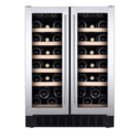 CDA 40 Bottle Freestanding Under Counter Wine Cooler Dual Zone 60cm Wide 82cm Tall - Stainless Steel
