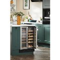 CDA 40 Bottle Freestanding Under Counter Wine Cooler Dual Zone 60cm Wide 82cm Tall - Stainless Steel