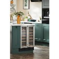 CDA 40 Bottle Freestanding Under Counter Wine Cooler Dual Zone 60cm Wide 82cm Tall - Stainless Steel