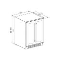 CDA 40 Bottle Freestanding Under Counter Wine Cooler Dual Zone 60cm Wide 82cm Tall - Stainless Steel