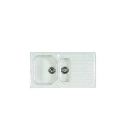 Astracast CG15WHHOMESK Garrigue 1.5 Bowl Ceramic Sink - White