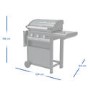 Campingaz 3 Series Select S - 3 Burner Gas BBQ Grill with Side Burner - Grey