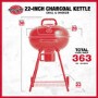 Char-Griller 57cm Kettle Charcoal Grill and Smoker