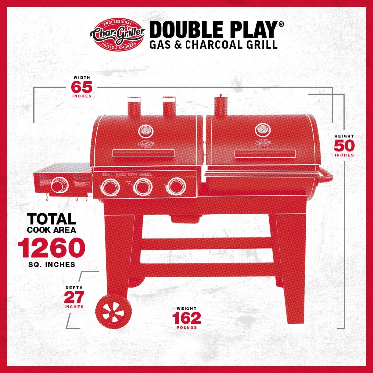 Char-Griller Double Play Gas & Charcoal Grill

