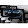 Fisher & Paykel CG755DWFCTB1 89269 Five Burner 75cm Gas-on-Glass Hob Black Glass Brushed Steel Front Strip