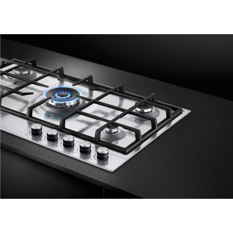 Fisher & Paykel 90cm 5 Burner Gas Hob - Stainless Steel