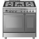 78803604/1/CG92PX9 GRADE A2 - Smeg Concert 90cm Dual Fuel Range Cooker - Stainless Steel