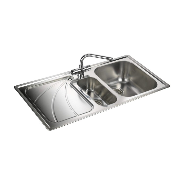 Rangemaster CG9852L Chicago 985x508 1.5 Bowl LHD Stainless Steel Sink