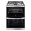 AEG 60cm Double Oven Gas Cooker With Lid - Stainless Steel