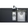 Rangemaster CGE9852LGB Cubix Gemini 985x508 1.5 Bowl LHD Granite Black Sink