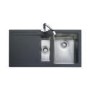 Rangemaster CGE9852RPW Cubix Gemini 985x508 1.5 Bowl RHD Pewter Sink