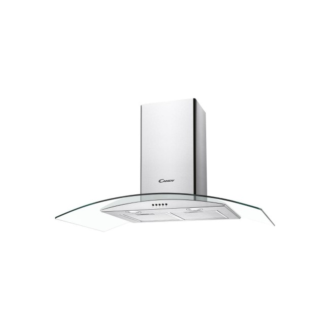 Candy CGM100NX 100cm Cooker Hood With Curved Glass Canopy - Stainless Steel