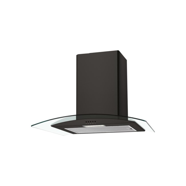 Candy CGM60NN 60cm Cooker Hood With Curved Glass Canopy - Black