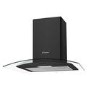 Candy 60cm Curved Glass Cooker Hood - Black