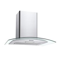 Candy 60cm Curved Glass Cooker Hood - Stainless Steel
