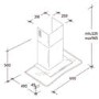 Candy CGM61X Curved Glass 60cm Chimney Hood Stainless Steel - 1 Only To Clear