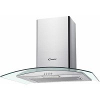 Refurbished Candy CGM64/1X 60cm Chimney Cooker Hood With Curved Glass Canopy Stainless Steel