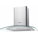 CGM64/1X Candy 60cm Chimney Cooker Hood With Curved Glass Canopy - Stainless Steel