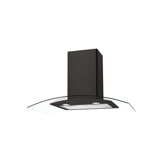 Candy CGM90NN 90cm Cooker Hood With Curved Glass Canopy - Black