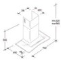 Candy CGM91X Curved Glass 90cm Chimney Hood Stainless Steel