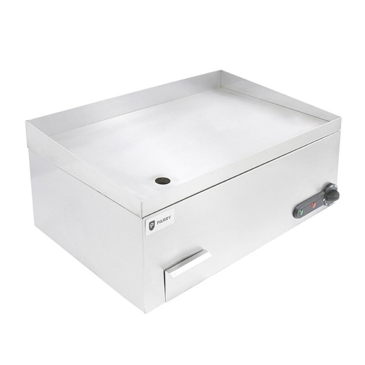 Parry CGR2  Electric Polished Steel Plate Countertop Griddle 560mm Wide. Made in Britain. UK Plug 3kW. Made In Britain