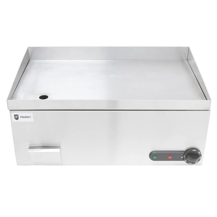 Parry CGR2  Electric Polished Steel Plate Countertop Griddle 560mm Wide. Made in Britain. UK Plug 3kW. Made In Britain