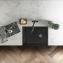 Rangemaster Grange Belfast Single Bowl Black Ceramic Kitchen Sink