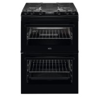 AEG 60cm Gas Cooker with Lid - Black AEG 60cm Gas Cooker with Lid - Black