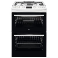 AEG 60cm Gas Cooker with Lid - White