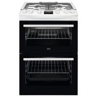 AEG 60cm Gas Cooker with Lid - White AEG 60cm Gas Cooker with Lid - White