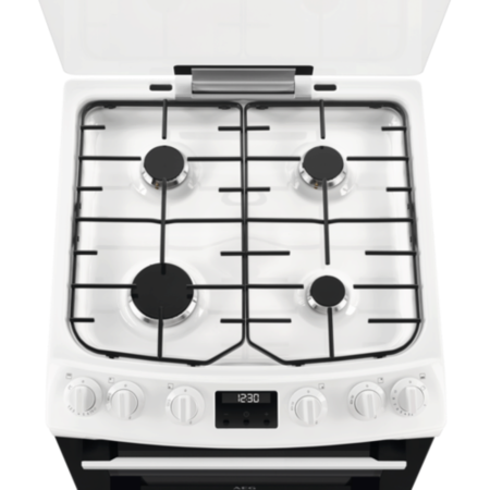 AEG 60cm Gas Cooker with Lid - White