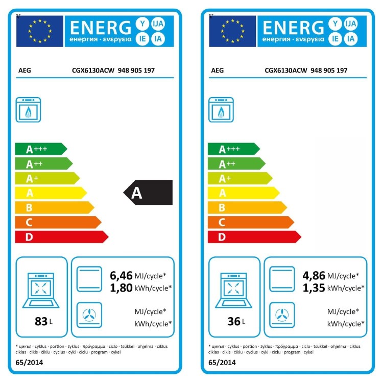 AEG 60cm Gas Cooker with Lid - White