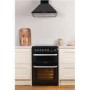 GRADE A2 - Hotpoint CH60DHKF Harrogate Double Oven 60cm Dual Fuel Cooker - Black