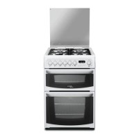 GRADE A2 - Hotpoint CH60DHWFS Harrogate Double Oven 60cm Dual Fuel Cooker - White