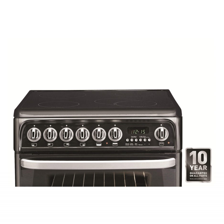Hotpoint CH60EKKS Kendal 60cm Double Oven Electric Cooker With Ceramic
