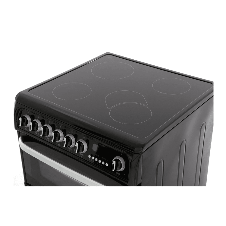 Hotpoint Cannon Double Oven 60cm Electric Cooker with Ceramic Hob - Black