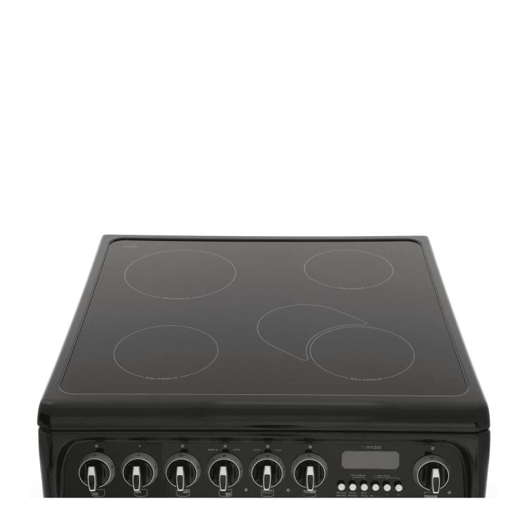 Hotpoint Cannon Double Oven 60cm Electric Cooker with Ceramic Hob - Black