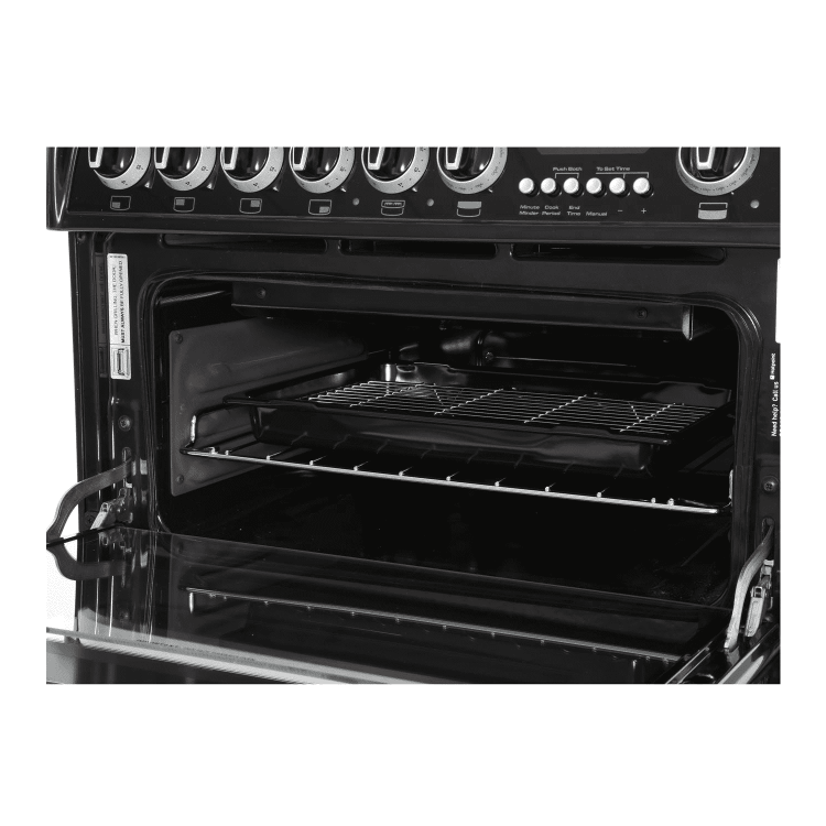Hotpoint Cannon Double Oven 60cm Electric Cooker with Ceramic Hob - Black