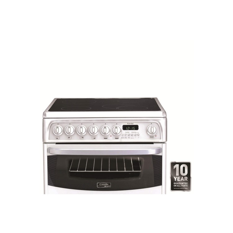 GRADE A1 - Hotpoint CH60EKWS Kendal 60cm Double Oven Electric Cooker With Ceramic Hob - White