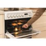GRADE A1 - Hotpoint CH60EKWS Kendal 60cm Double Oven Electric Cooker With Ceramic Hob - White