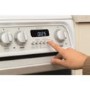 GRADE A1 - Hotpoint CH60EKWS Kendal 60cm Double Oven Electric Cooker With Ceramic Hob - White