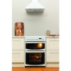 GRADE A1 - Hotpoint CH60EKW Kendal Double Oven 60cm Electric Cooker with Ceramic Hob - White