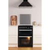 Refurbished Carrick Double Oven 60cm Gas Cooker Black