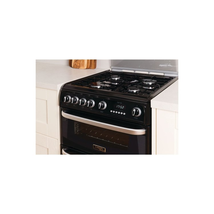 Refurbished Hotpoint Carrick CH60GCIK 60cm Double Oven Gas Cooker Black