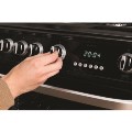 GRADE A1 - Hotpoint CH60GCIK Carrick Double Oven 60cm Gas Cooker Black