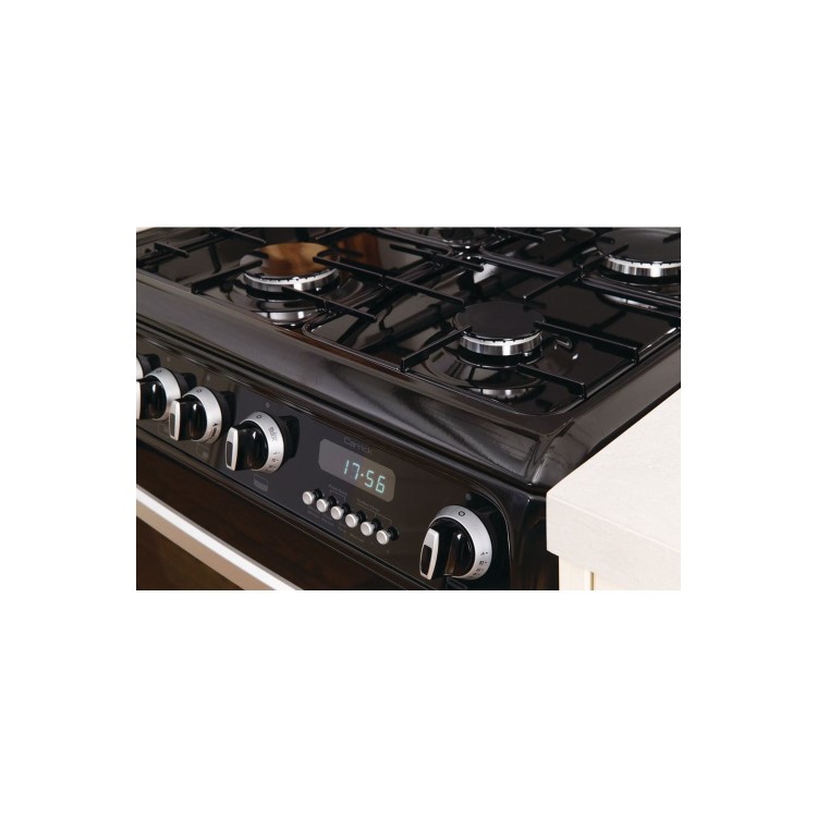 Refurbished Hotpoint Carrick CH60GCIK 60cm Double Oven Gas Cooker Black
