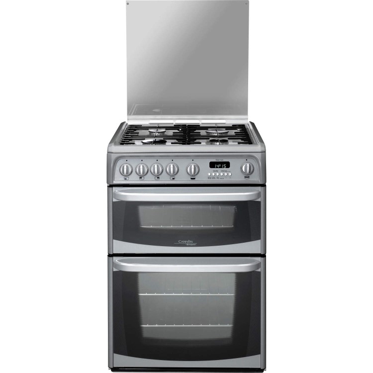 Hotpoint CH60GCIS Carrick Double Oven 60cm Gas Cooker in Silver