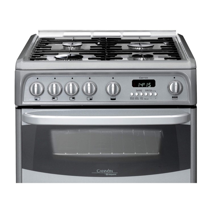 Hotpoint CH60GCIS Carrick Double Oven 60cm Gas Cooker in Silver