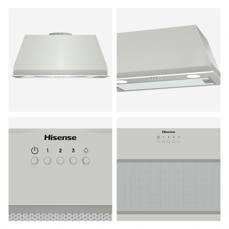 Hisense 60cm Canopy Cooker Hood – Stainless Steel